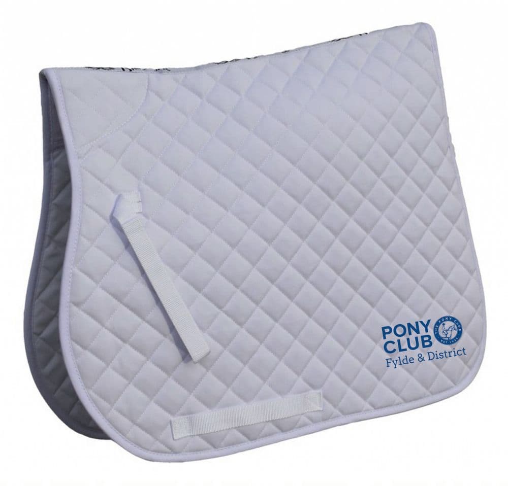 White Fylde & District embroidered GP Saddlecloths