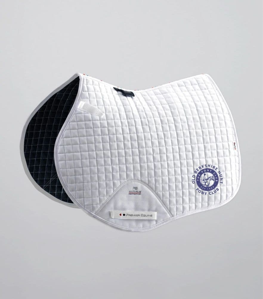 White Premier Equine Old Berkshire Hunt PC White Close Contact Saddlecloths