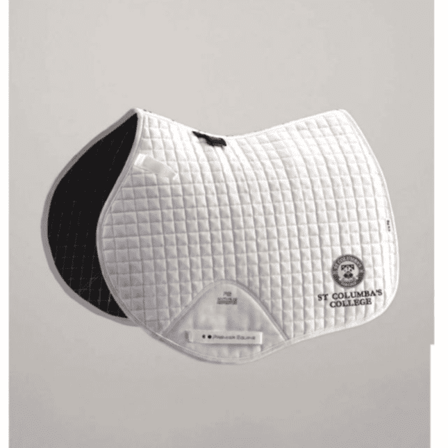 White St Columbas College  Full Size  Premier Equine Close Contact Cotton GP/ Jump Saddle Pad