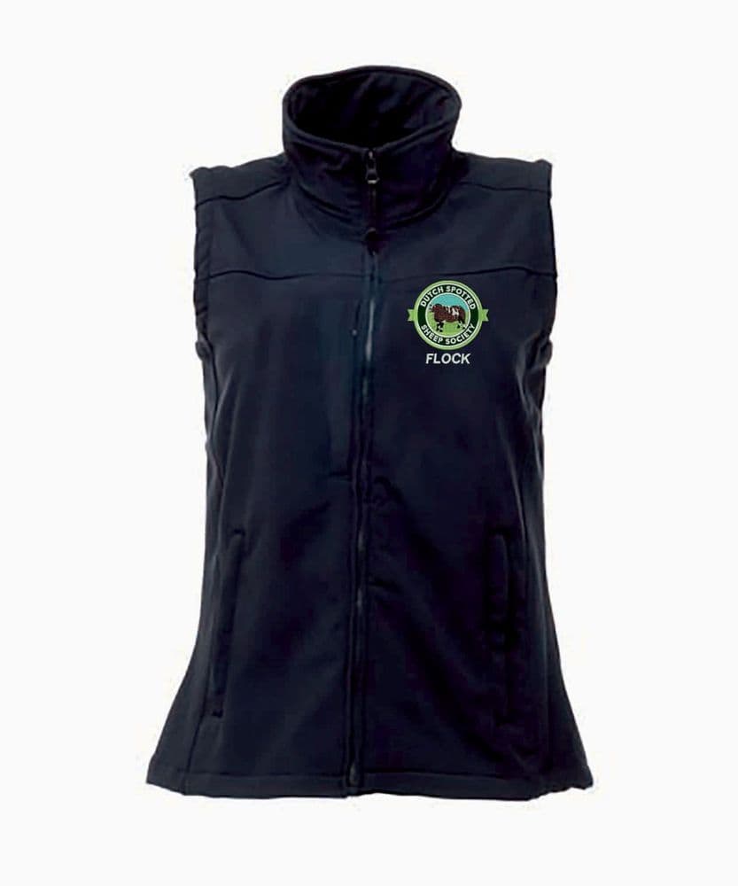 Women's DUTCH SPOTTED SHEEP SOCIETY Navy Flux Softshell Bodywarmer