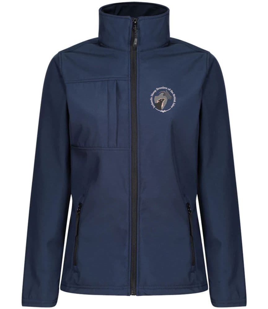 Women's Icelandic sheep breeders of the British isles Navy Softshell Jacket - RG195