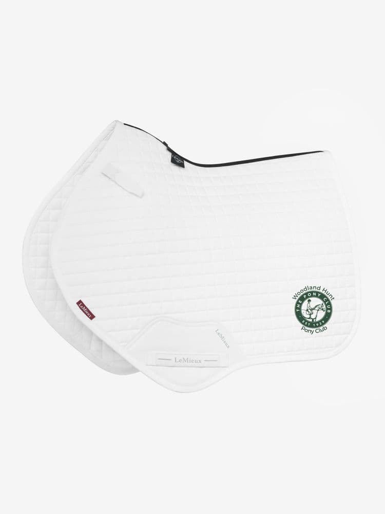 Woodland Hunt embroidered white Le Meiux Close Contact Saddlecloths