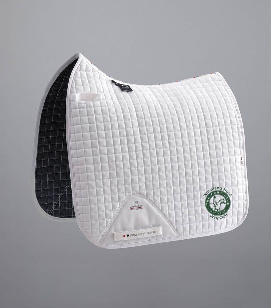 Woodland Hunt embroidered white Premier Equine Dressage Saddlecloths