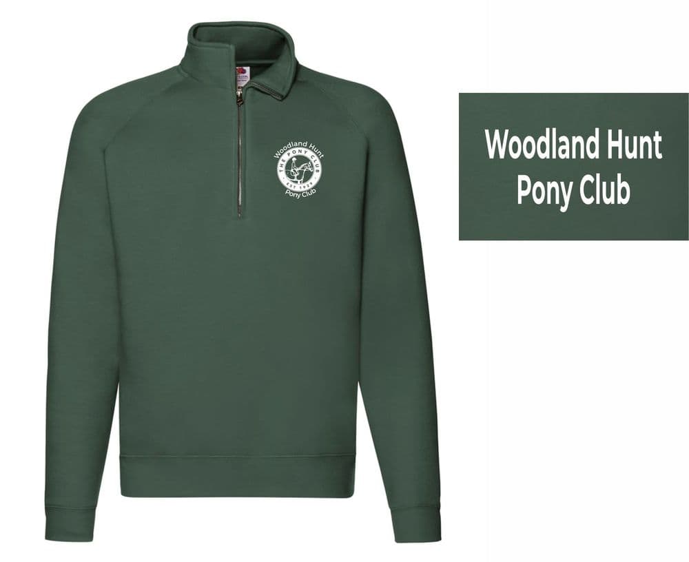 Woodland Hunt PC Bottle Green Quarter Zip Sweatshirt SS830