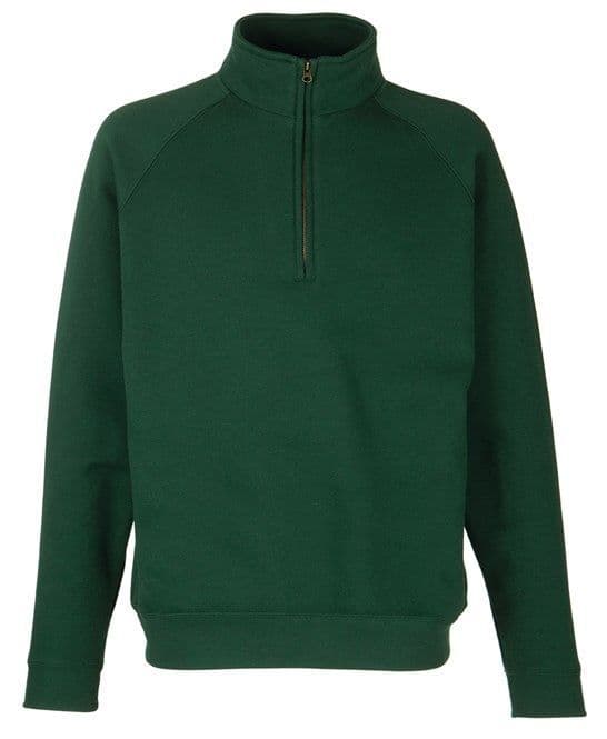 Woodland Hunt PC Bottle Green  Quarter Zip Sweatshirt SS830