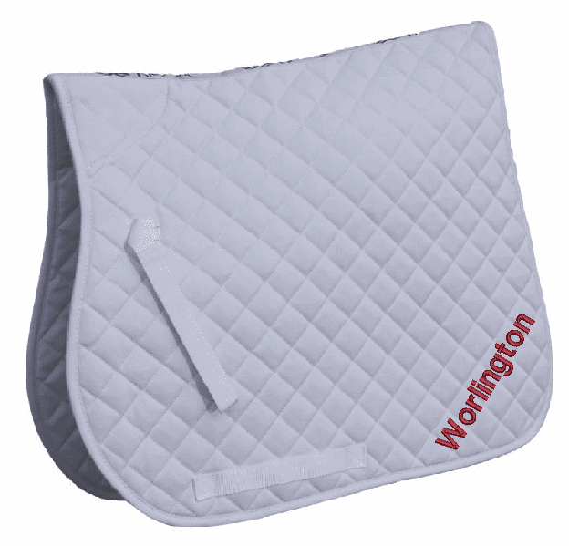 Worlington RC white GP saddlecloth