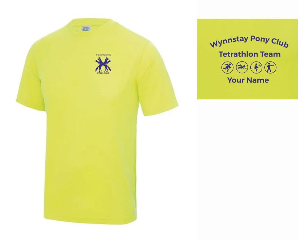 Wynnstay PC Electric Yellow Children's Tet running T shirt JC01j