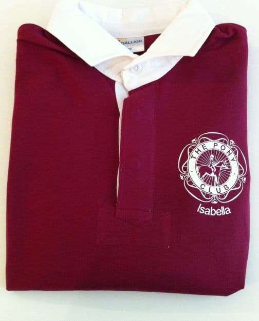 York & Ainsty North Adults Long Sleeved Burgundy Rugby Shirt