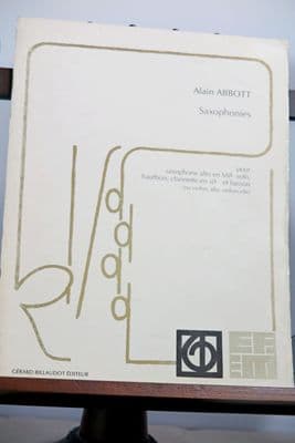 Abbott A - Saxophonies for (solo) Alto Saxophone Oboe Clarinet & Bassoon