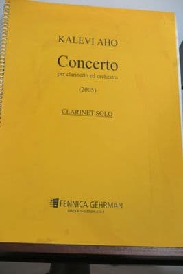 Aho K - Solo Clarinet part for Clarinet Concerto (2005)