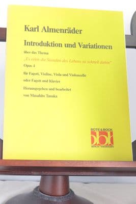 Almenraeder K - Introduction & Variations Op 4 for Bassoon & Piano arr Tanaka M