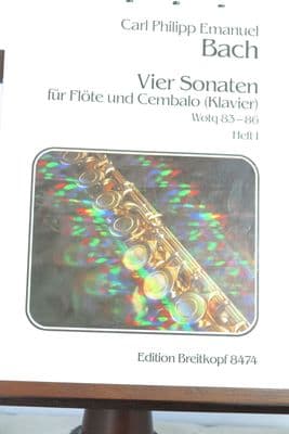 Bach C P E - Four Sonatas for Flute & Harpsichord (or Piano) Vol 1