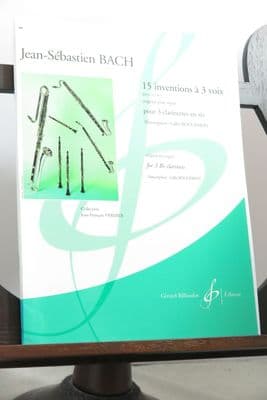 Bach J S - 15 3-part Inventions BWV787-801 for 3 Clarinets arr Rougemon G