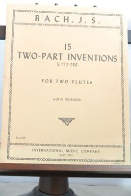Bach J S - 15 Two-Part Inventions S772-786 for 2 Flutes