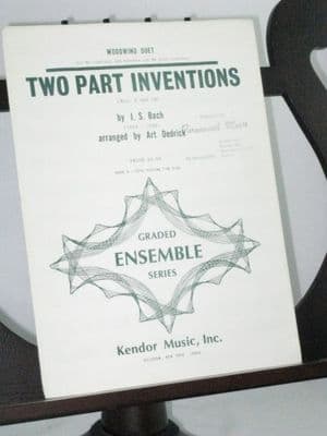 Bach J S - 2-part Inventions Nos 3 & 14 arr Dedrick A
