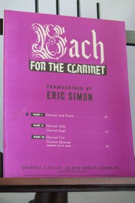 Bach J S - Bach for the Clarinet (& Piano) Vol 1 arr Simon E [INCOMPLETE]