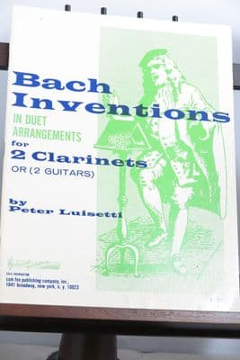 Bach J S - Bach Inventions in Duet Arrangements for 2 Clarinets arr Luisetti P