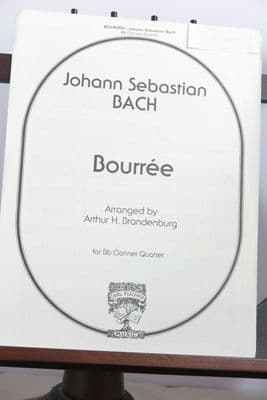 Bach J S - Bourree for Clarinet Quartet arr Brandenburg A H