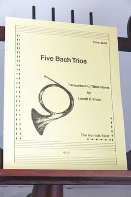 Bach J S - Five Bach Trios for 3 Horns arr Shaw L E