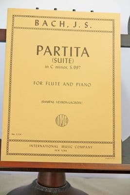 Bach J S - Partita (Suite) in C Minor S 997 for Flute & Piano arr Veyron-Lacroix R