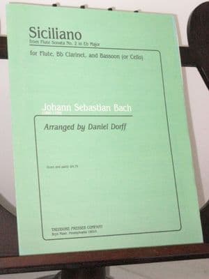 Bach J S - Siciliano for Flute, Clarinet & Bassoon arr Dorff D