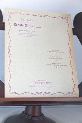 Bach J S - Sonata No 3 in A for Flute & Piano