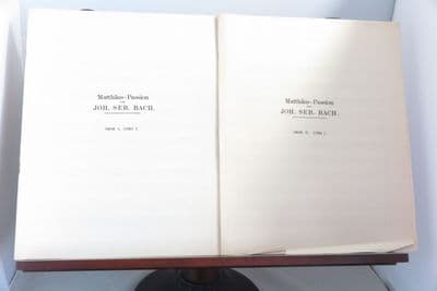 Bach J S - St Matthew Passion Oboe 1 & 2 parts