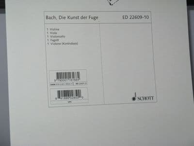 Bach J S - The Art of Fugue (set of parts)