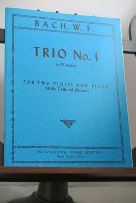 Bach W F - Trio No 1 in D for 2 Flutes & Piano ed Seiffert M