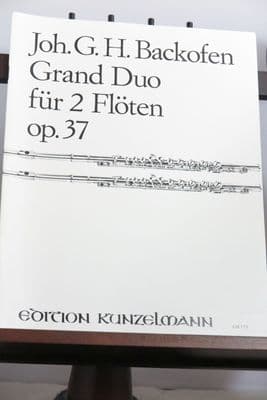 Backofen J G H - Grand Duo Op 37 for 2 Flutes