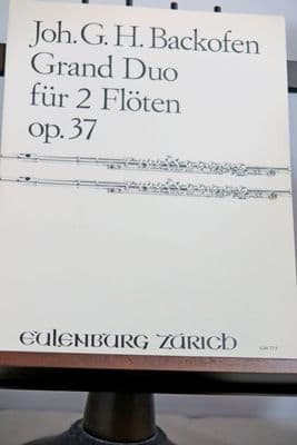 Backofen J G H - Grand Duo Op 37 for  2 Flutes