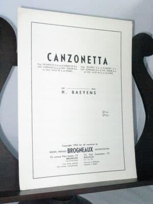 Baeyens H - Canzonetta for Clarinet & Piano