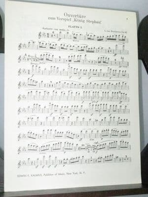 Beethoven L van - Overture King Stephen Op 117 Flute 1 Part