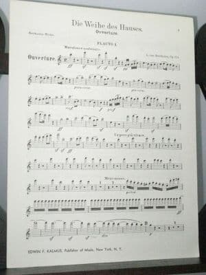 Beethoven L van - Overture The Consecration of the House Op 124 Flute 1 Part