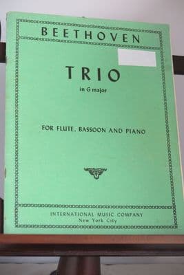 Beethoven L van - Trio in G Major for Flute Bassoon & Piano