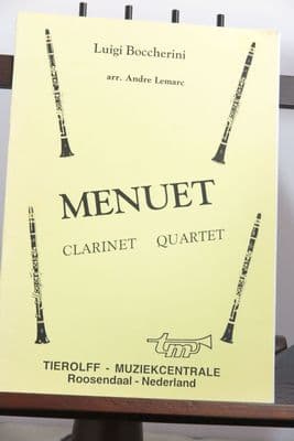 Boccherini L - Menuet for Clarinet Quartet arr Lemarc A
