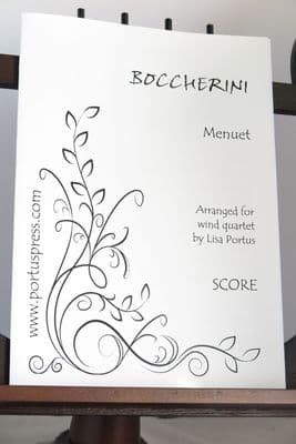 Boccherini L - Menuet from String Quintet Op 11 No 5 for Wind Quartet arr Portus L