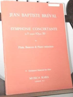 Breval J-B - Symphonie Concertante in F Op 31 arr for Flute Bassoon & Piano