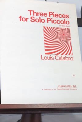 Calabro L - Three Pieces for Solo Piccolo (or Solo Flute)