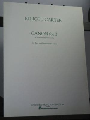 Carter E - Canon for 3 in Memoriam Igor Stravinsky