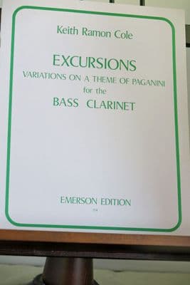 Cole K R - Excursions - Variations on a Theme of Paganini for the Bass Clarinet
