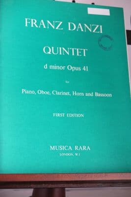 Danzi F - Quintet in D Minor Op 41 for Oboe Clarinet Horn Bassoon & Piano