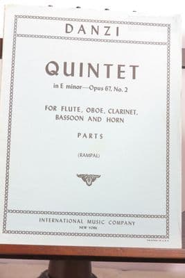 Danzi F - Quintet in E Minor Op 67 No 2 for Flute Oboe Clarinet Horn & Bassoon