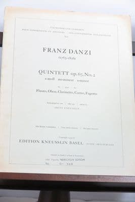 Danzi F - Quintet Op 67 No 2 in E Minor No 1 for Wind Quintet