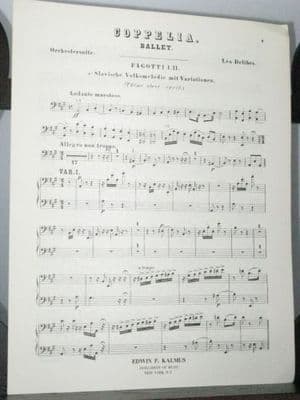 Delibes L - Coppelia Orchestral Suite Oboes 1&2 Part