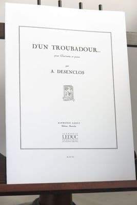 Desenclos A - D'Un Troubadour … for Clarinet & Piano