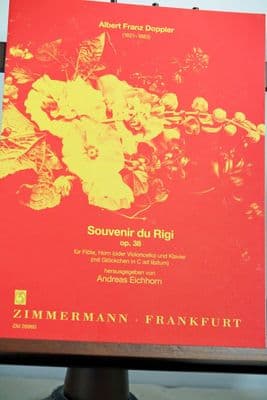 Doppler A F - Souvenir du Rigi Op 38 for Flute Horn (or Cello) & Piano