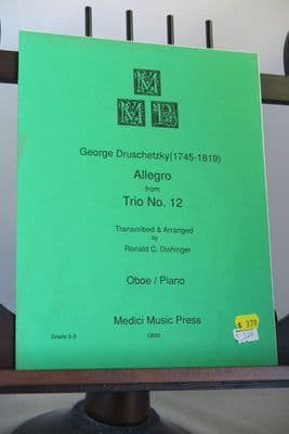 Druschetzky G - Allegro from Trio No 12 for Oboe & Piano arr Dishinger R C [DAMAGED]