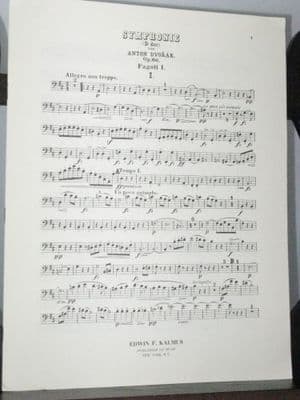 Dvorak A - Symphony No 6 in D Op 60 Bassoon 1 Part