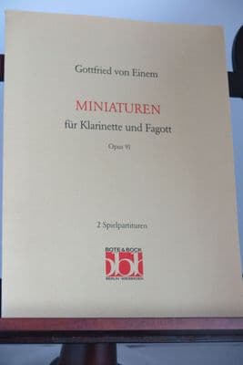 Einem G von - Miniatures Op 91 for Clarinet & Bassoon